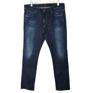 Citizens of Humanity Gage Jeans 36x33 Dark Wash Slim Straight Distressed Faded